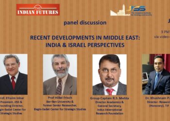 Recording of Panel Discussion – on “Recent Developments in the Middle East – Israeli & Indian Perspective” Discussion between Members of Indus International Research Foundation (IIRF), The India Future (TIF) and The Jerusalem Institute of Strategy and Security (JISS)
